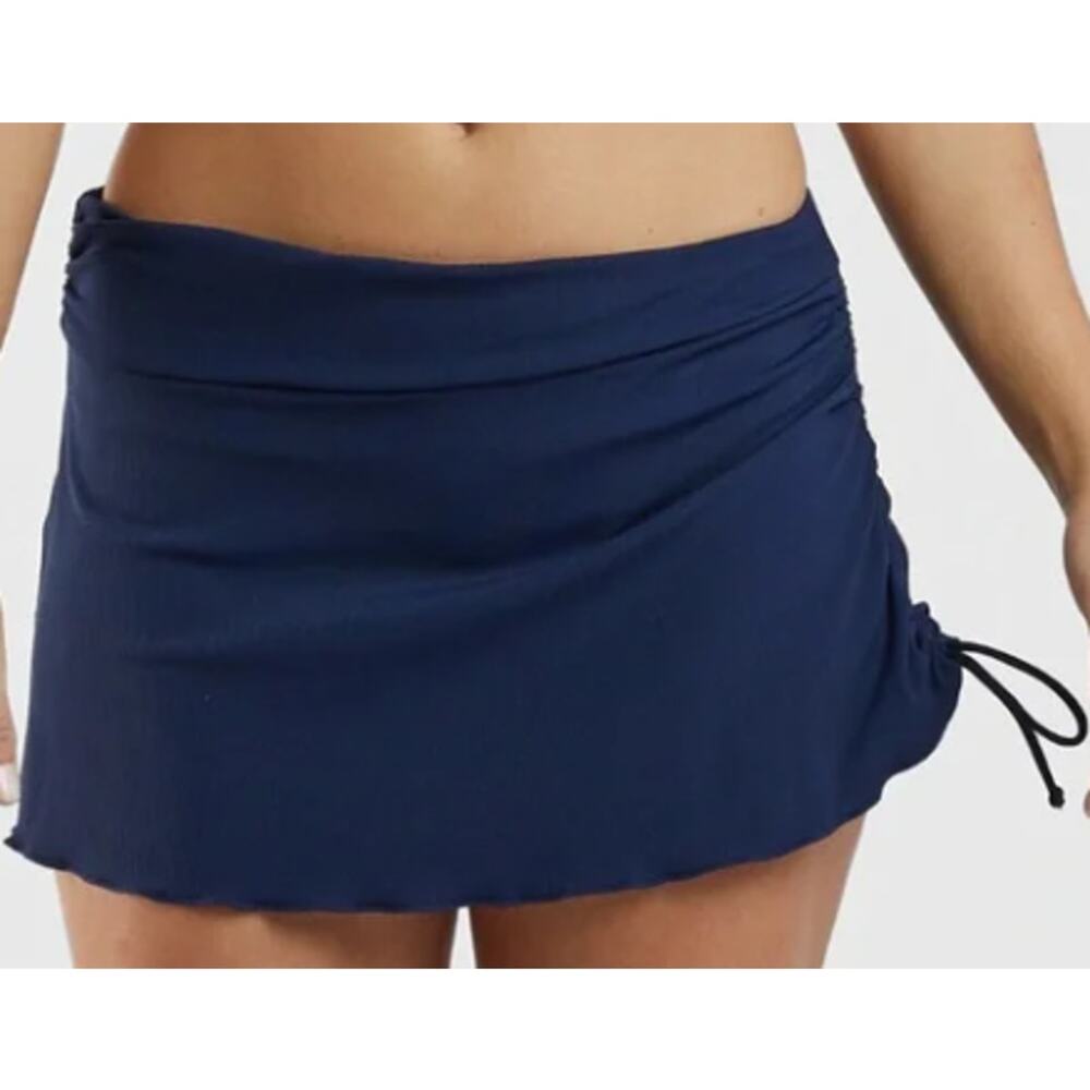 Carve Designs Navy Blue Hoku Skort Swim Bottom sz M